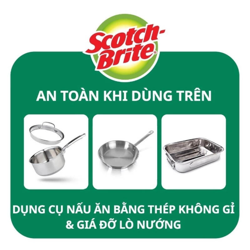 Scotch-brite™ cước siêu sạch có mút - 115 mm x 70 mm - Gói 3, , large image number null